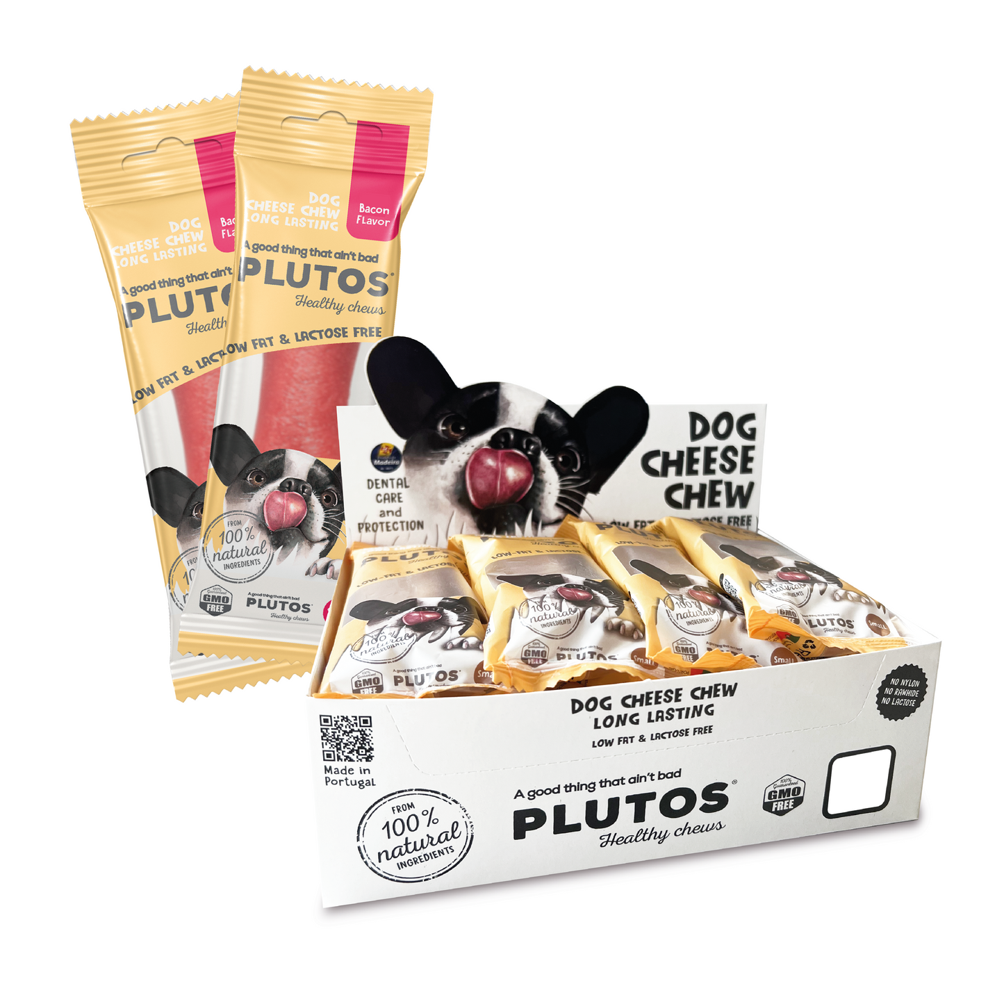 Plutos Käse-Kausnack für Hunde | Box Klein, Mittel, Groß & Extra Groß