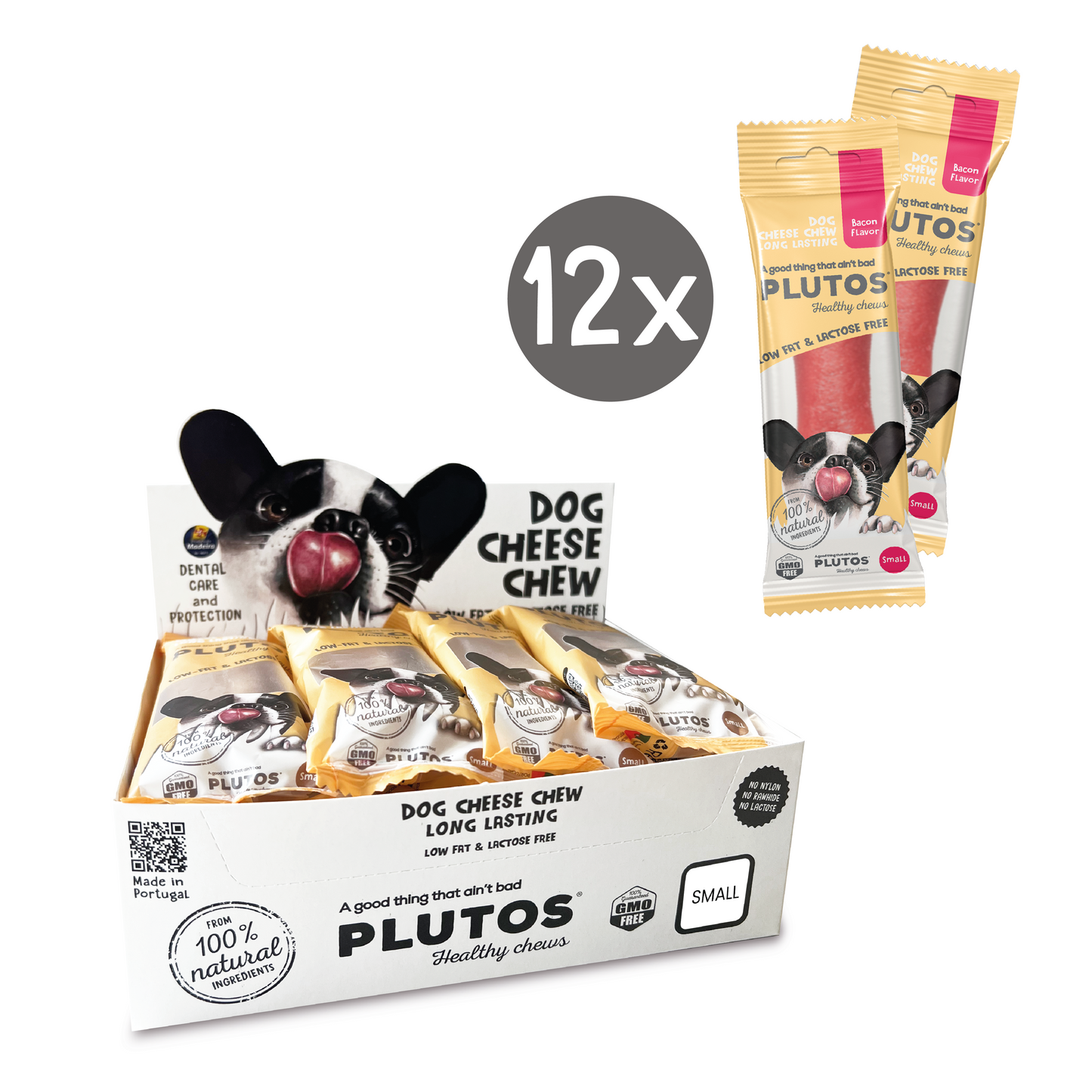 Plutos Käse-Kausnack für Hunde | Box Klein, Mittel, Groß & Extra Groß