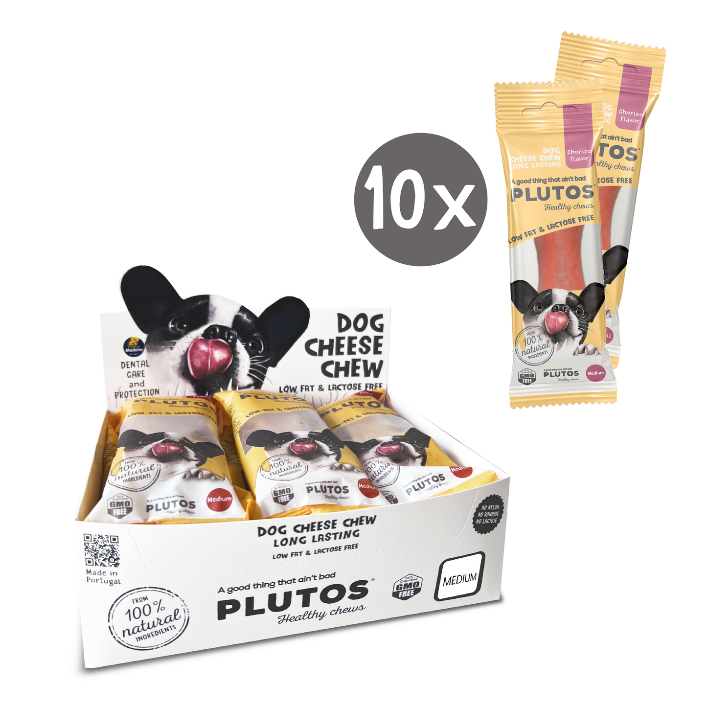 Plutos Käse-Kausnack für Hunde | Box Klein, Mittel, Groß & Extra Groß