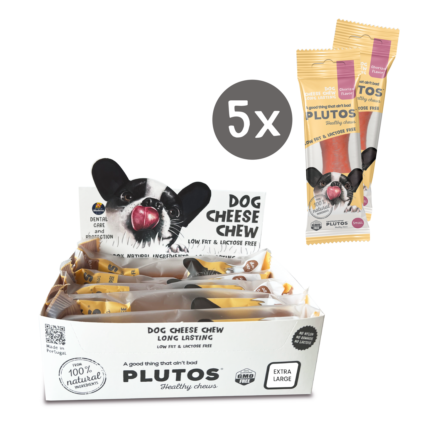 Plutos Käse-Kausnack für Hunde | Box Klein, Mittel, Groß & Extra Groß