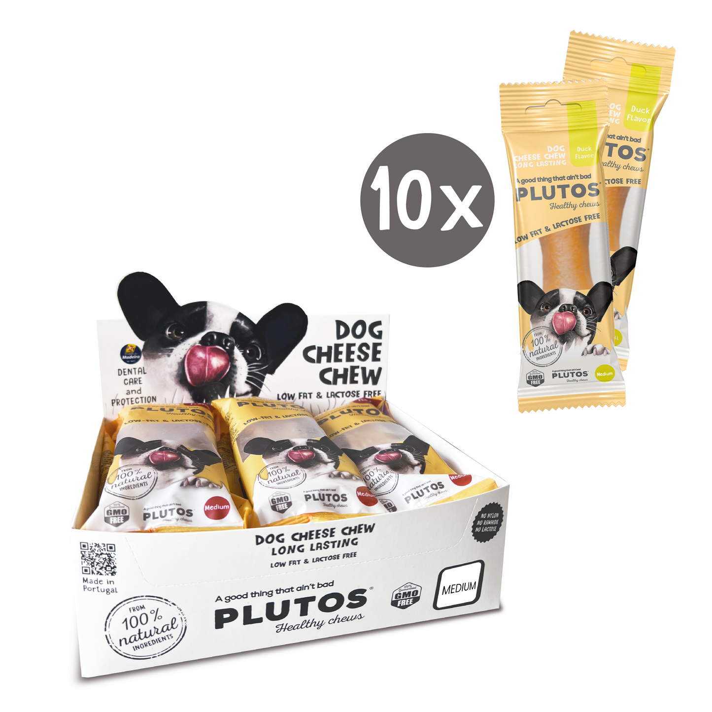 Plutos Käse-Kausnack für Hunde | Box Klein, Mittel, Groß & Extra Groß