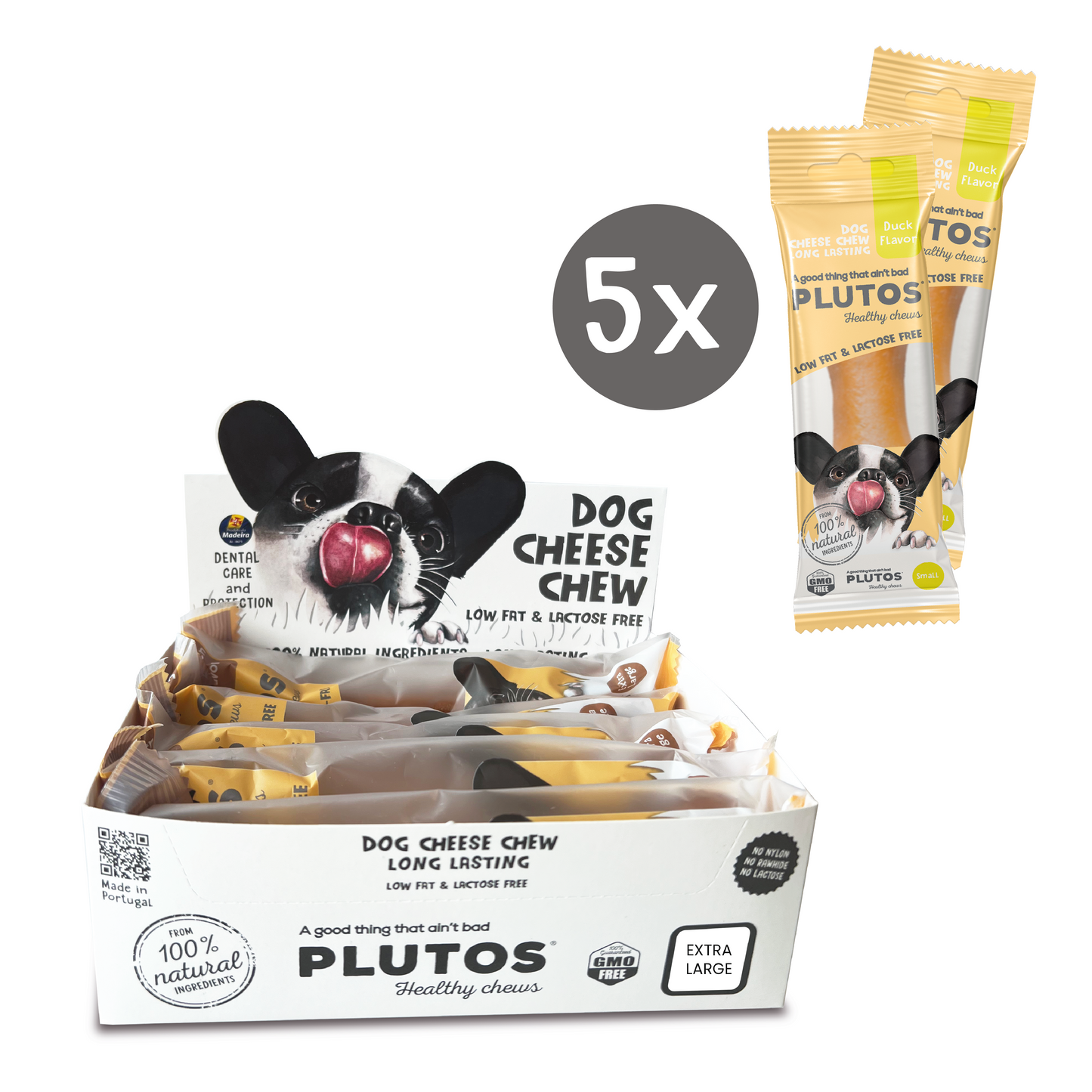 Plutos Käse-Kausnack für Hunde | Box Klein, Mittel, Groß & Extra Groß