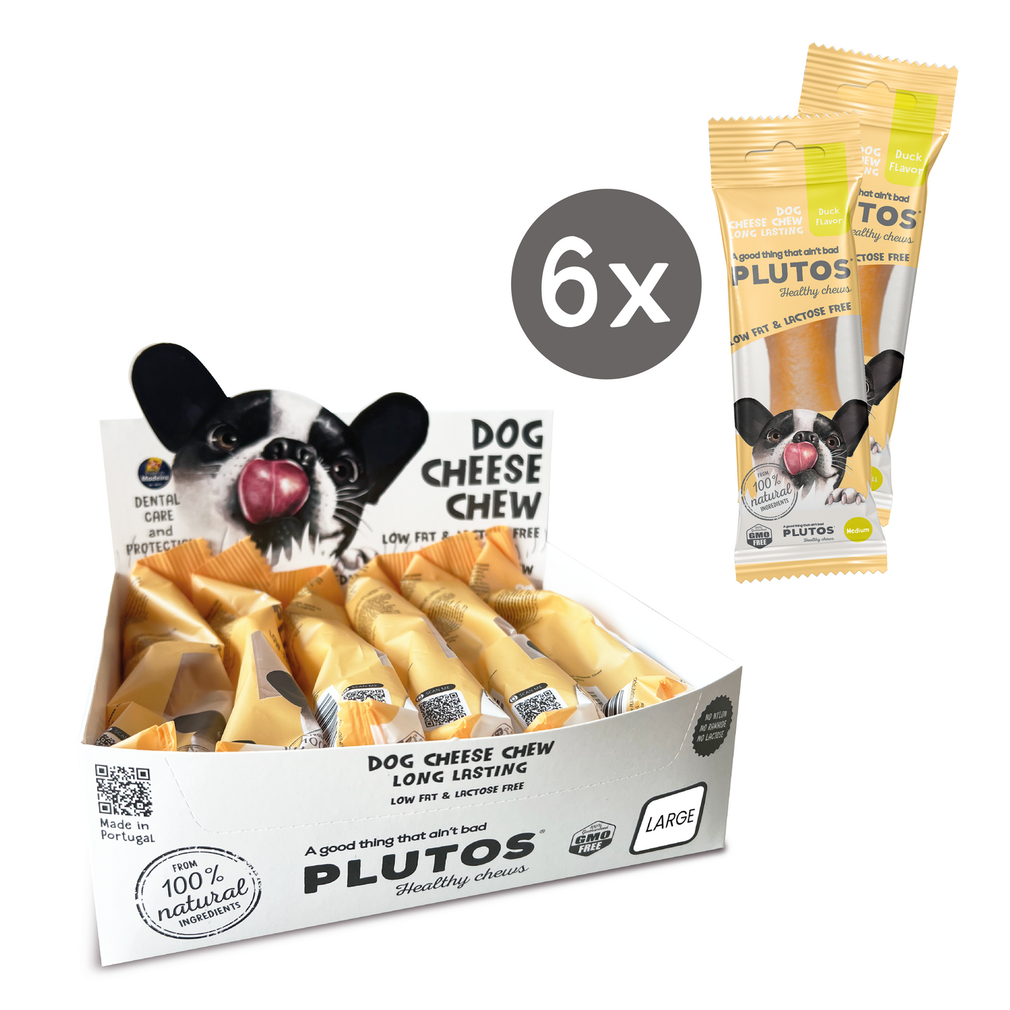 Plutos Käse-Kausnack für Hunde | Box Klein, Mittel, Groß & Extra Groß